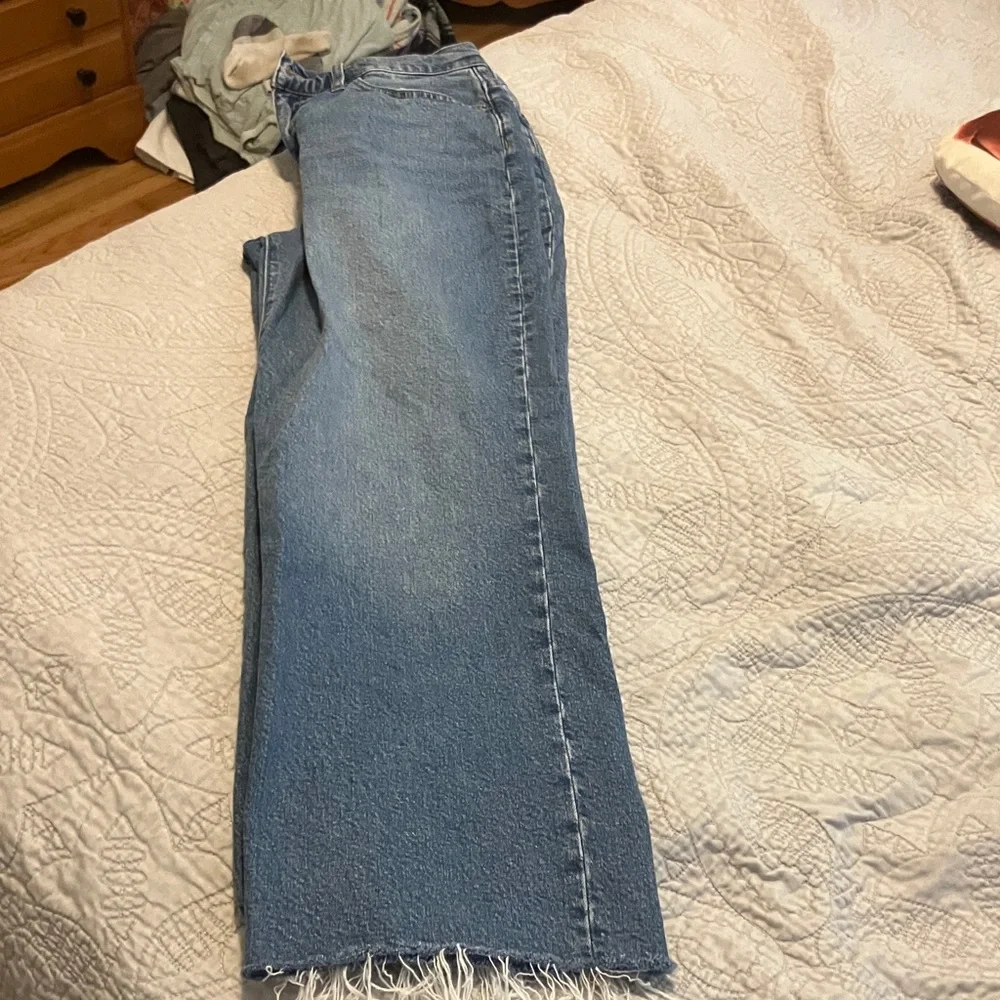 J. Crew Blue Denim Slim Wide Leg Jeans - Picture 6 of 6